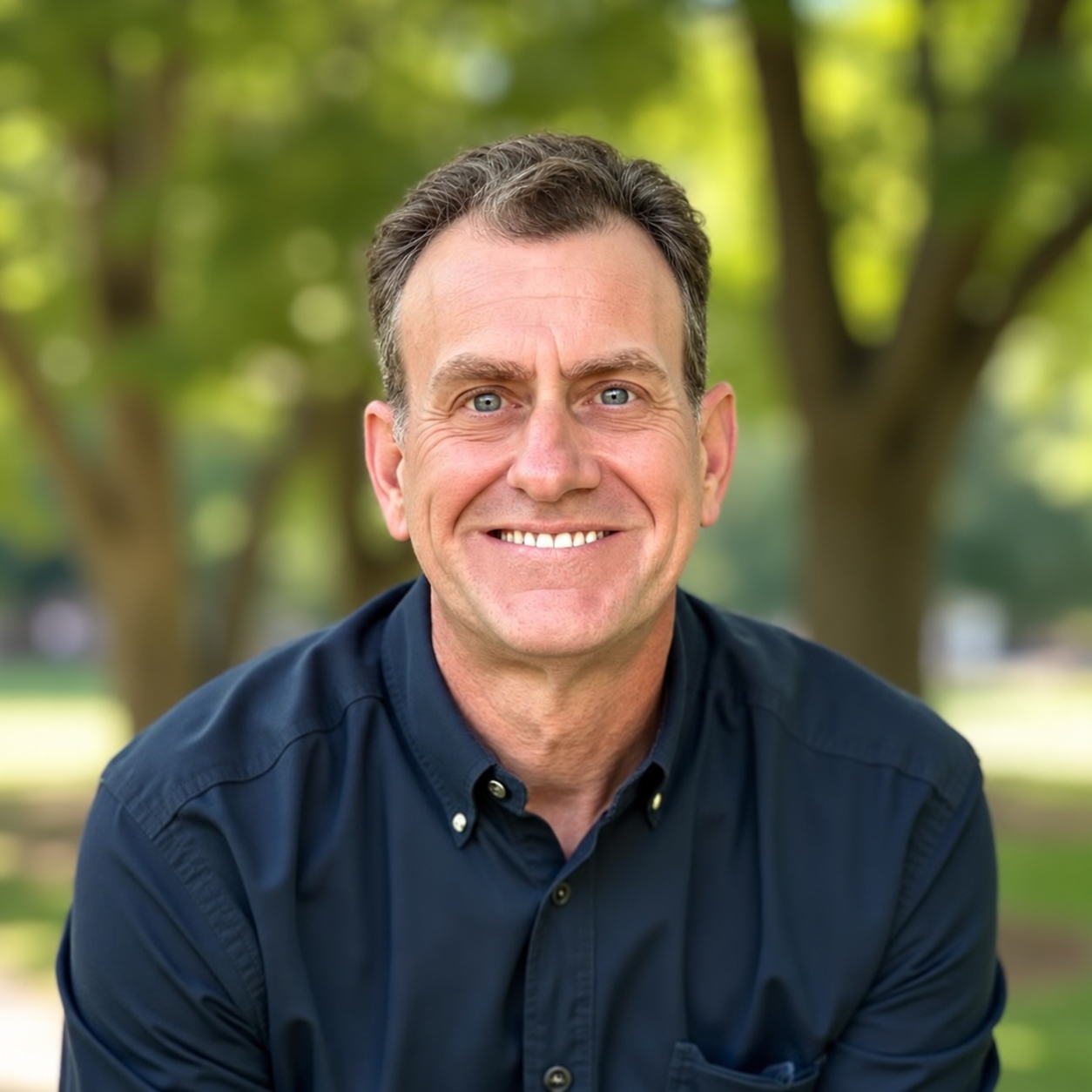 TJ, the person behind Friendly Tech Guide, smiling outdoors